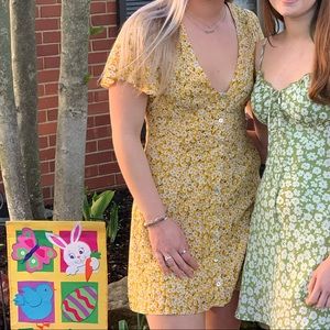 Princess Polly yellow floral dress